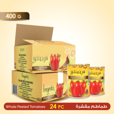 Fregento Italian Peeled Tomatoes with juice 400G x 24Pc - فرجينتو طماطم إيطالية مقشرة مع عصير الطماطم 