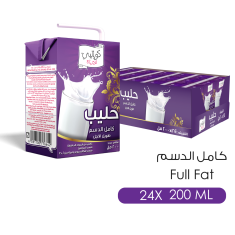 كواليتي حليب كامل الدسم200 مل 24 حبة -Kwality  Whole Milk UHT 200ml 24