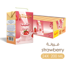 فرجينتو حليب بنكهة الفراولة200 مل  24 حبة -Fregento Strawberry Flavoured Milk 200ml 24
